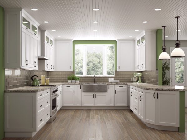 SW-3VDB12 Shaker White Vanities