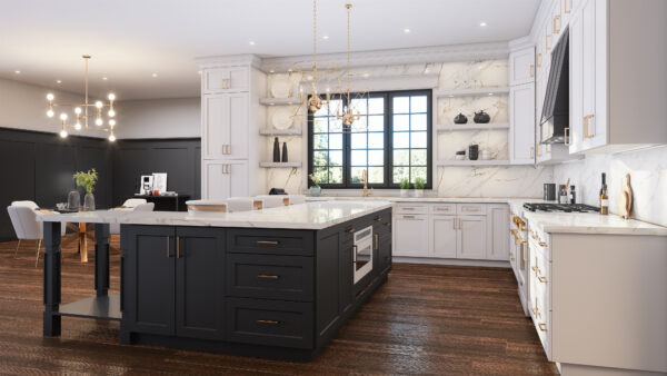 SW-3VDB12 Shaker White Vanities