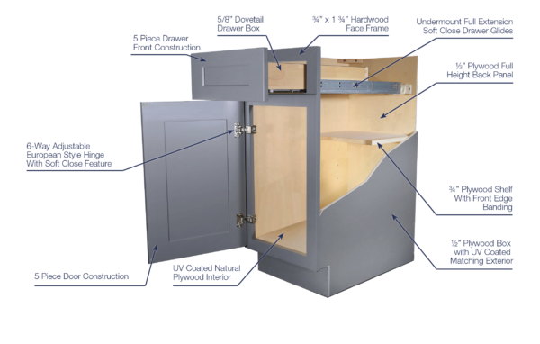 SD-VS27 Shaker Dove Vanities