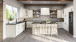 SA-2DB36 Raised Panel Antique White Base Cabinets