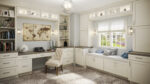 SA-2DB36 Raised Panel Antique White Base Cabinets