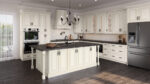 CW-2DB36 Raised Panel Antique White Base Cabinets