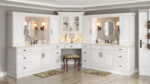 CW-2DB36 Raised Panel Antique White Base Cabinets