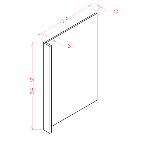 SG-DWR3 Shaker Grey Fillers & Panels