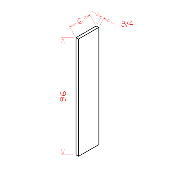SA-F696 Raised Panel Antique White Fillers & Panels
