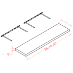 SI-FS48 Shaker IVY Wall Cabinets