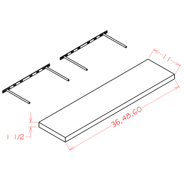 SI-FS48 Shaker IVY Wall Cabinets