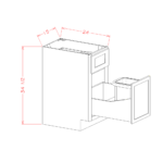 SN-B15FHTCPO Shaker NAVY Base Cabinets