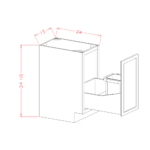 SN-B15TCPO Shaker NAVY Base Cabinets