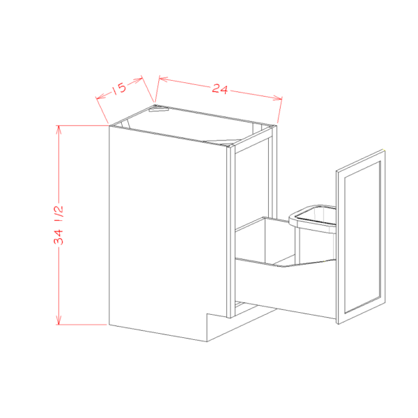 SN-B15TCPO Shaker NAVY Base Cabinets