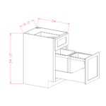 SG-B18FHTCPO Shaker Grey Base Cabinets