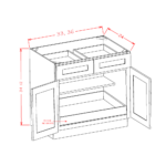 SI-B331RS Shaker IVY Base Cabinets
