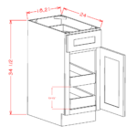 SD-B181RS Shaker Dove Base Cabinets