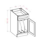 SN-B12TD Shaker NAVY Base Cabinets