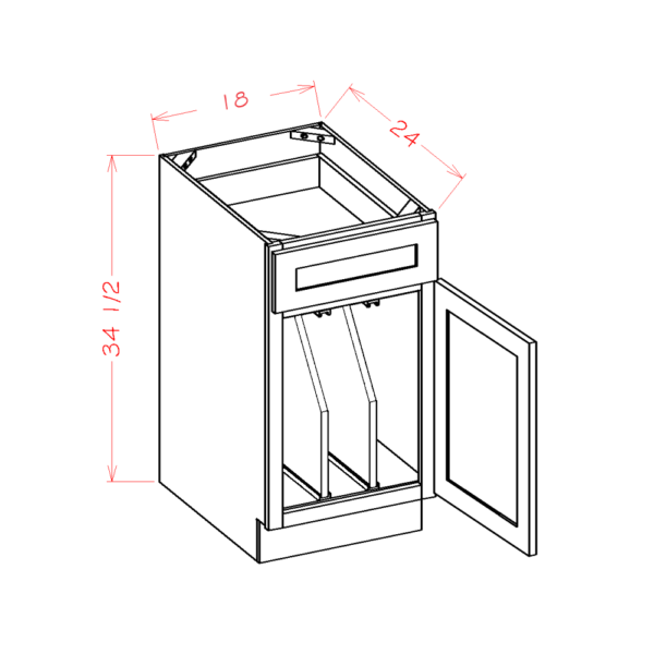 SN-B12TD Shaker NAVY Base Cabinets