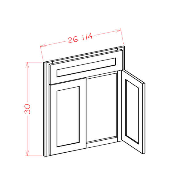 SI-DCSF42 Shaker IVY Base Cabinets
