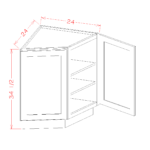 SD-BEC24 Shaker Dove Base Cabinets