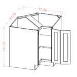 SN-BER33 Shaker NAVY Base Cabinets