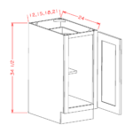SN-B15FH Shaker NAVY Base Cabinets