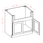 SD-FSB30 Shaker Dove Base Cabinets