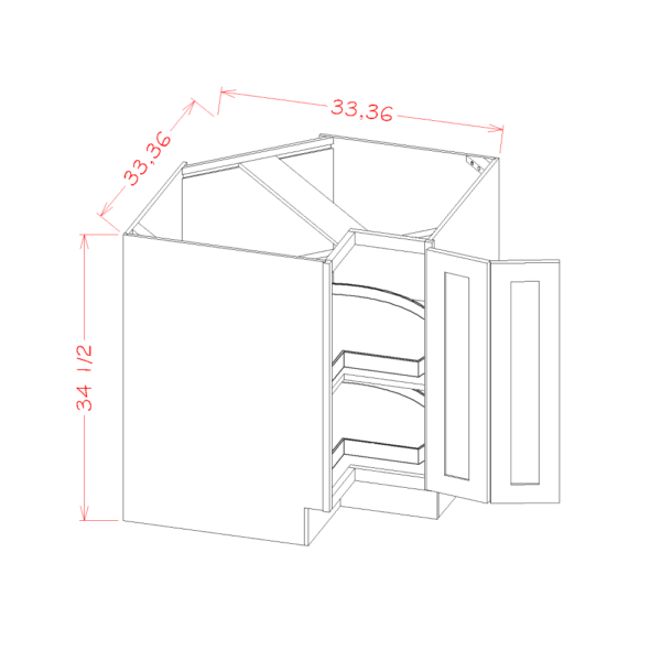 SI-LSB33 Shaker IVY Base Cabinets