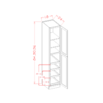 SD-U1884244RS Shaker Dove Tall Cabinets