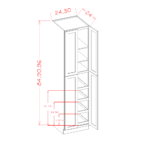 SD-U2490244RS Shaker Dove Tall Cabinets