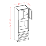 SD-O339624 Shaker Dove Tall Cabinets