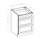 SI-3VDB12 Shaker IVY Vanities