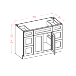 SD-VDDB42 Shaker Dove Vanities