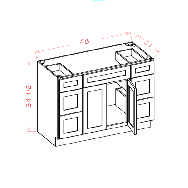 SD-VDDB42 Shaker Dove Vanities