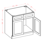SD-VS27 Shaker Dove Vanities