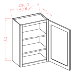 SD-W1530 Shaker Dove Wall Cabinets