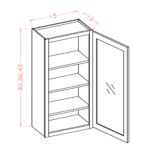 SI-W1530GD Shaker IVY Wall Cabinets