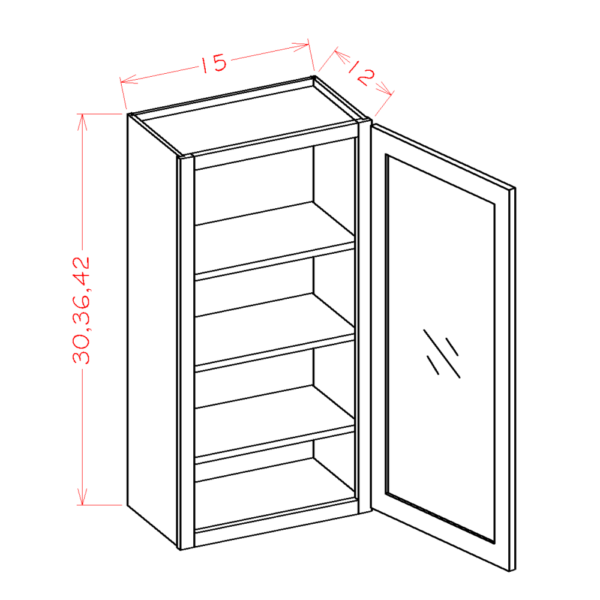 SI-W1530GD Shaker IVY Wall Cabinets