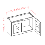 SG-W1815GD Shaker Grey Wall Cabinets