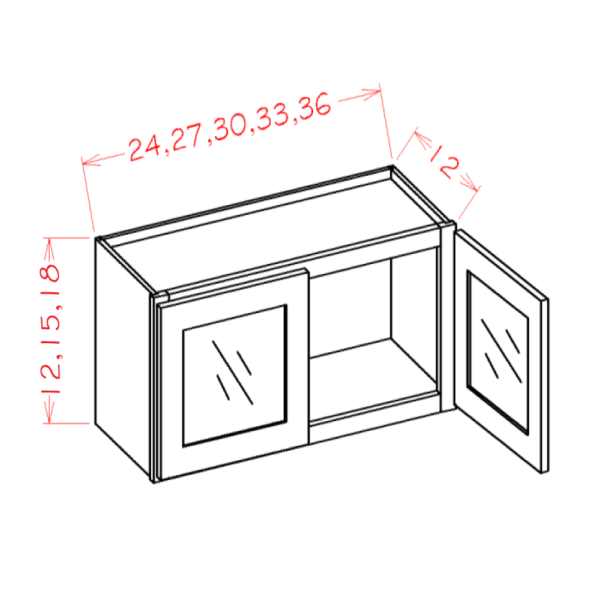 SG-W1815GD Shaker Grey Wall Cabinets