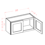 SG-W3012 Shaker Grey Wall Cabinets