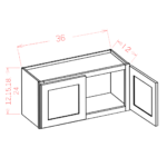 SG-W3015 Shaker Grey Wall Cabinets