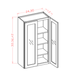 SD-W3036GD Shaker Dove Wall Cabinets