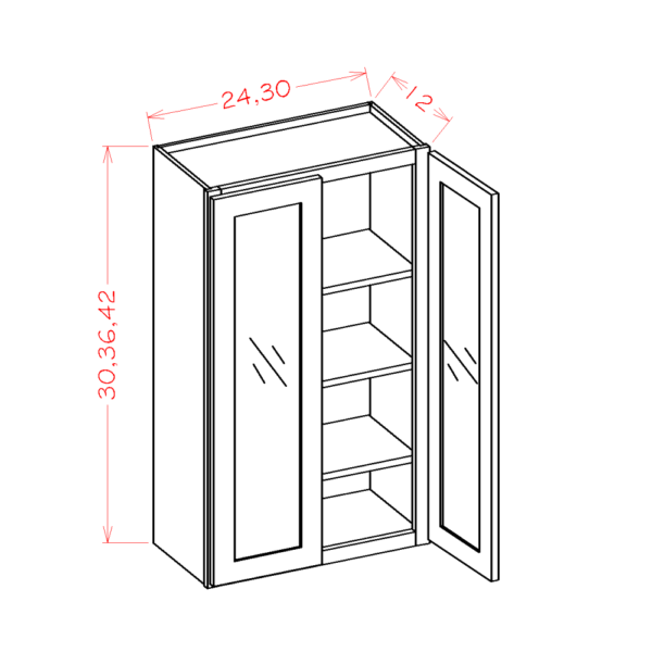SD-W3036GD Shaker Dove Wall Cabinets