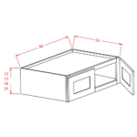 SG-W331224 Shaker Grey Wall Cabinets