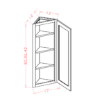 SG-AW1236 Shaker Grey Wall Cabinets