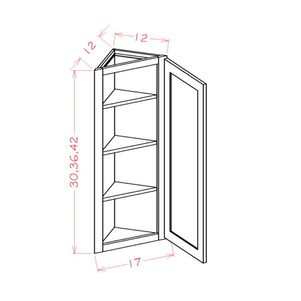 SG-AW1236 Shaker Grey Wall Cabinets