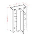 SG-WBC2730 Shaker Grey Wall Cabinets