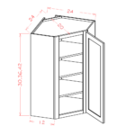 SG-DCW2430 Shaker Grey Wall Cabinets