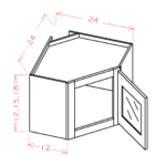 SD-DCW2415GD Shaker Dove Wall Cabinets