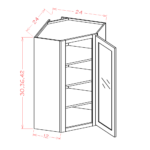 SG-DCW2430GD Shaker Grey Wall Cabinets