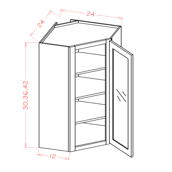 SG-DCW2430GD Shaker Grey Wall Cabinets