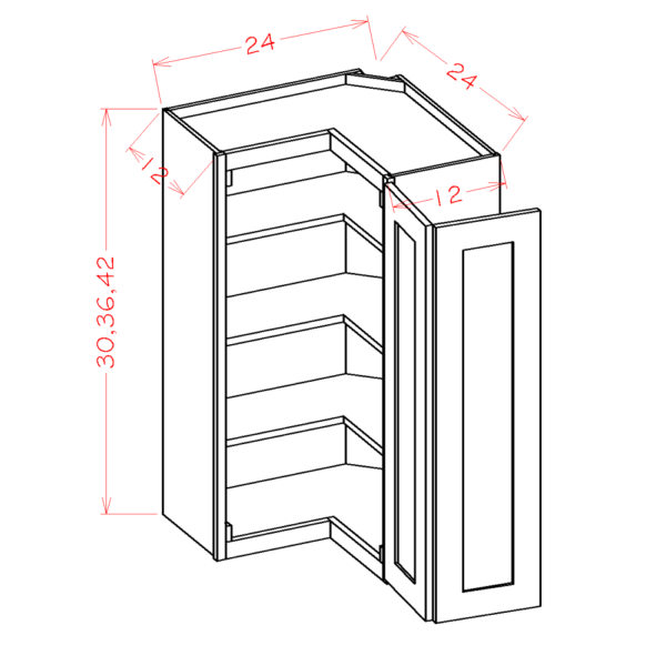 SG-WER2430 Shaker Grey Wall Cabinets